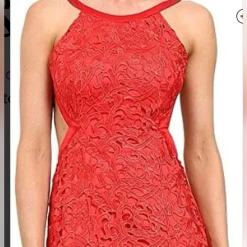 Aidan by Aidan Mattox red lace dress Size 12 - Picture 2 of 7